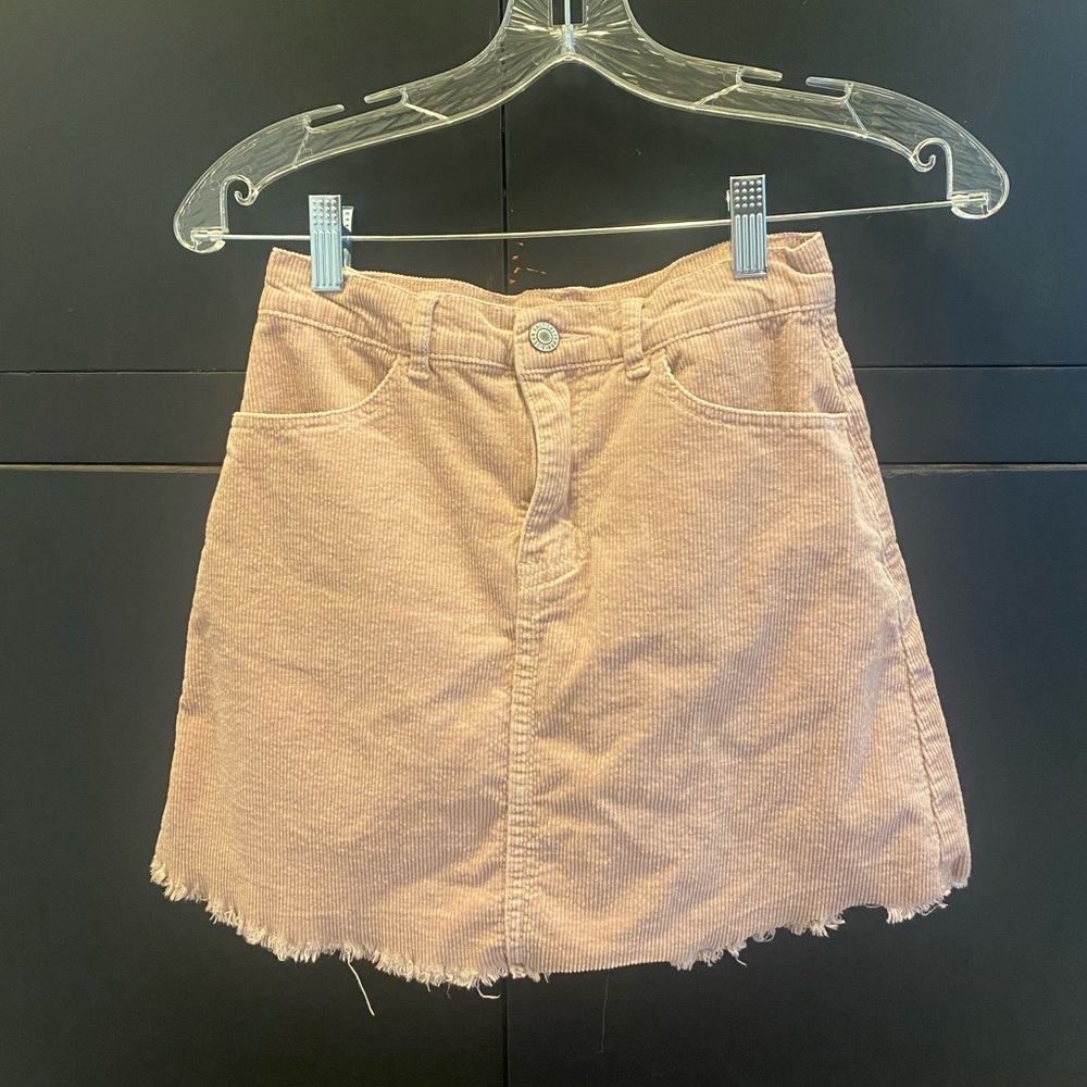 Brandy Melville (John Galt) light pink corduroy mini skirt